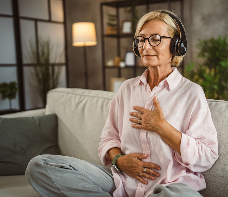 Fairfield Therapy - happy woman meditating